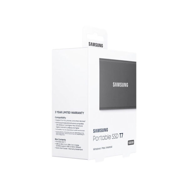 Samsung Portable SSD T7 500GB extern USB 3 2 Gen2 Dunkelgrau finanzieren